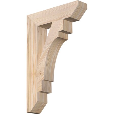 Ekena Millwork Merced Slat Smooth Bracket, Douglas Fir, 3 1/2"W x 16"D x 24"H BKT04X16X24MRC06SDF